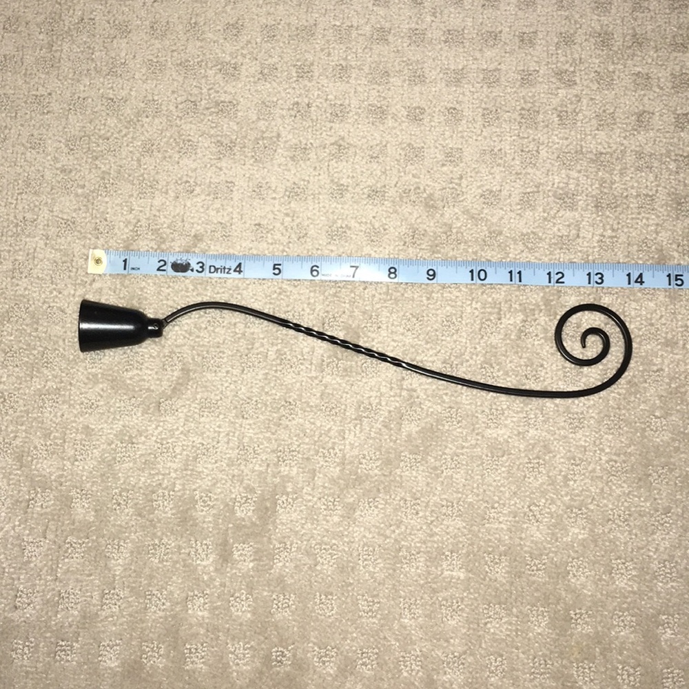 Black metal candle snuffer